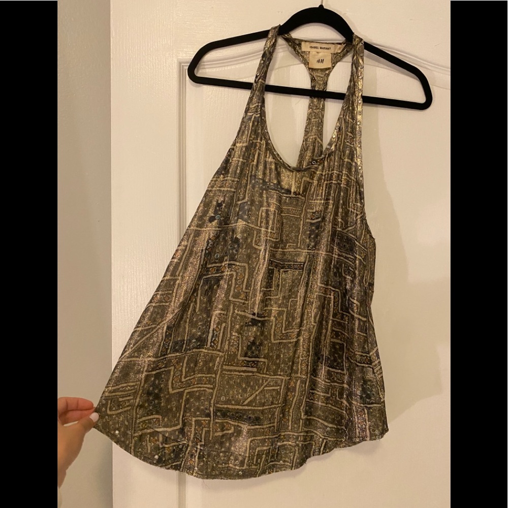 H&M x Isabel Marrant Metallic Top